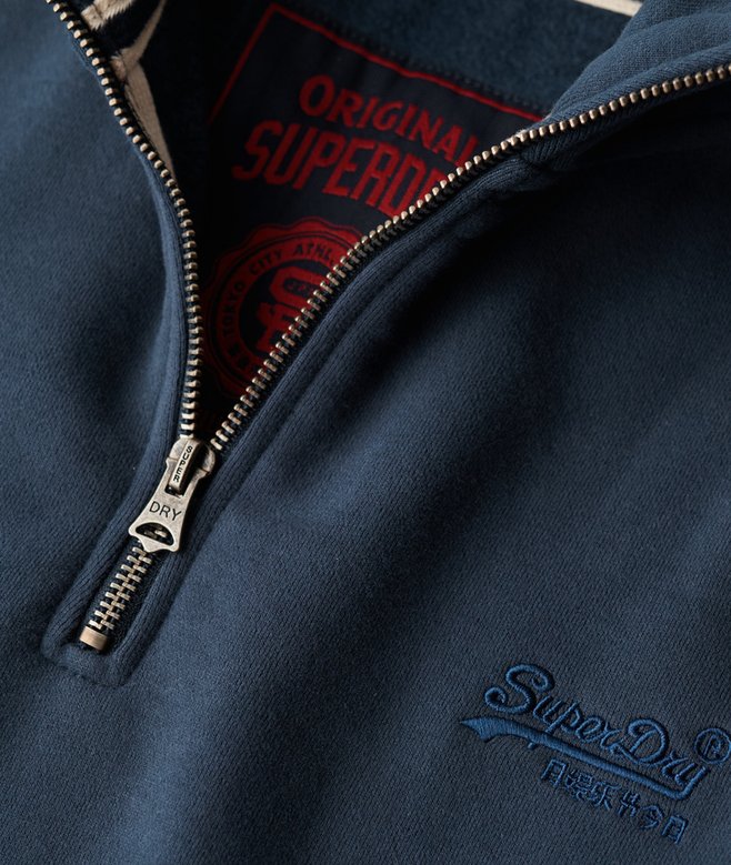 Superdry Essential Logo Half Zip Lauren Navy