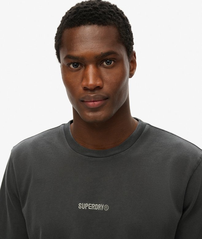 Superdry Micro Logo Tshirt Washed Black