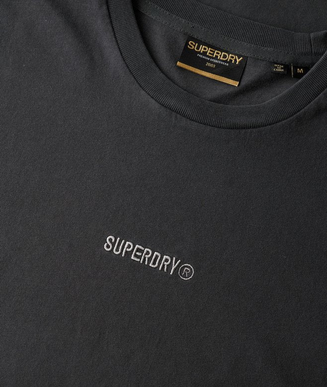 Superdry Micro Logo Tshirt Washed Black