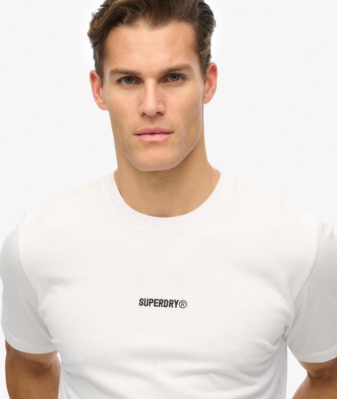 Superdry Micro Logo Tshirt Bone White