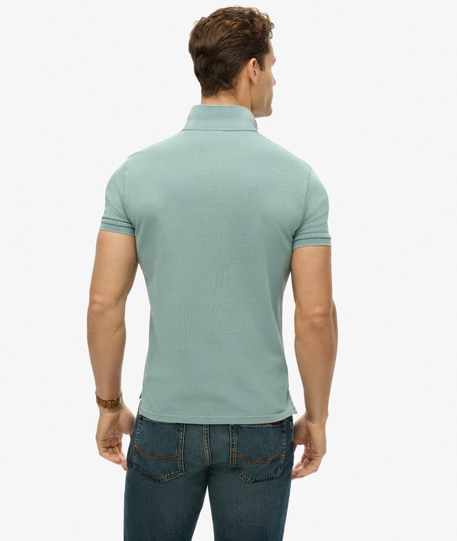 Superdry Vintage Destroy Polo Destroy Tourmaline