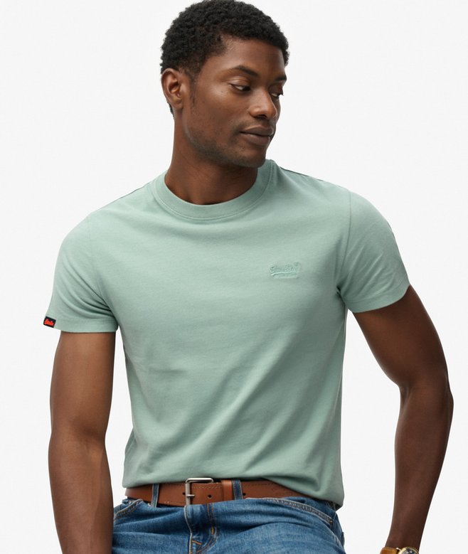 Superdry Essential Logo Emb Tee Blue Surf