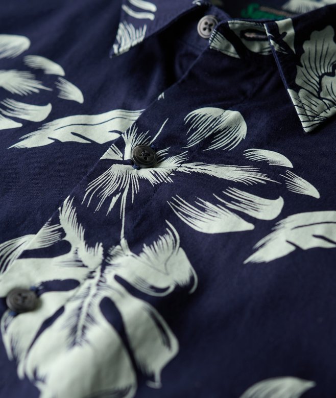 Superdry Hawaiian Print Shirt Chrissy Indigo