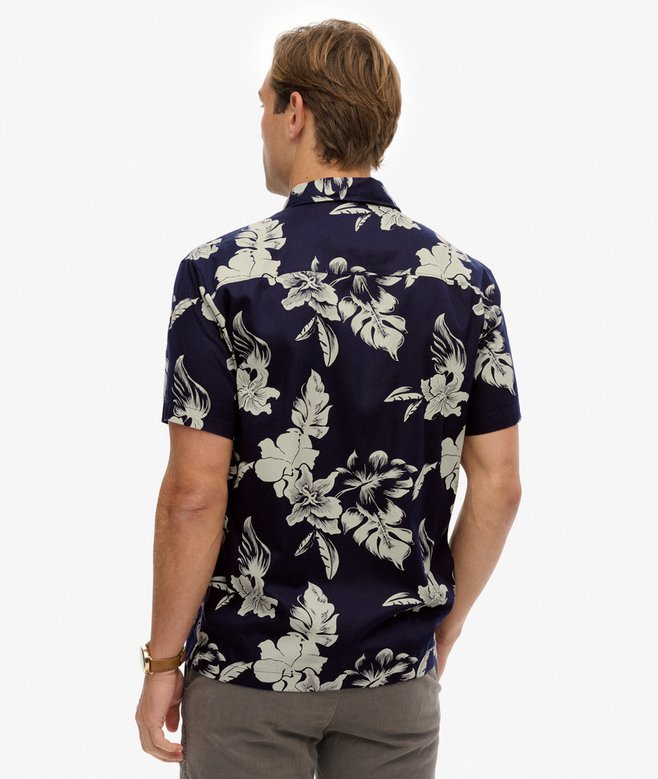 Superdry Hawaiian Print Shirt Chrissy Indigo