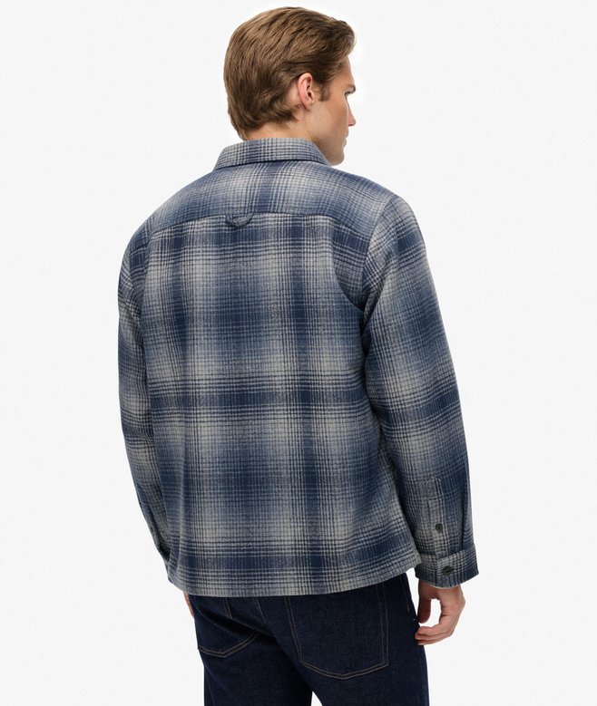 Superdry Wool Miller Overshirt Western Ombre Blue