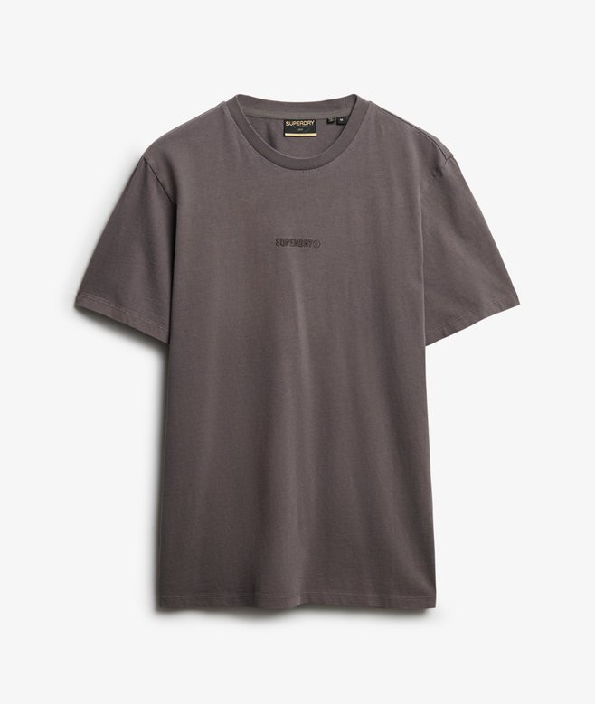 Superdry Micro Logo Tshirt Dark Pebble Grey