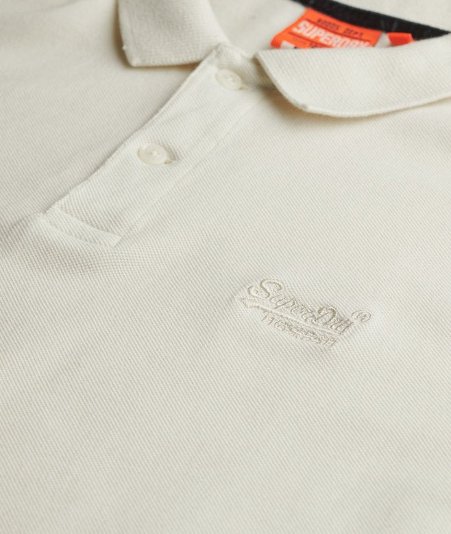 Superdry Vintage Destroy Polo Destroy Chalk White