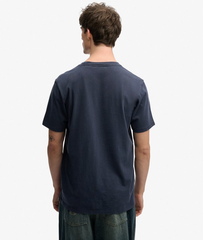 Superdry Micro Logo Tshirt Blue Knight