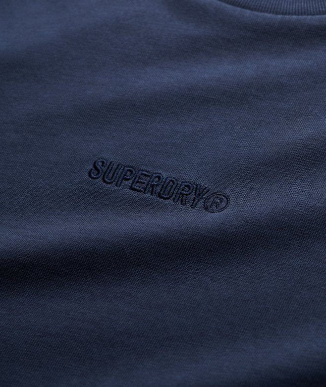 Superdry Micro Logo Tshirt Blue Knight