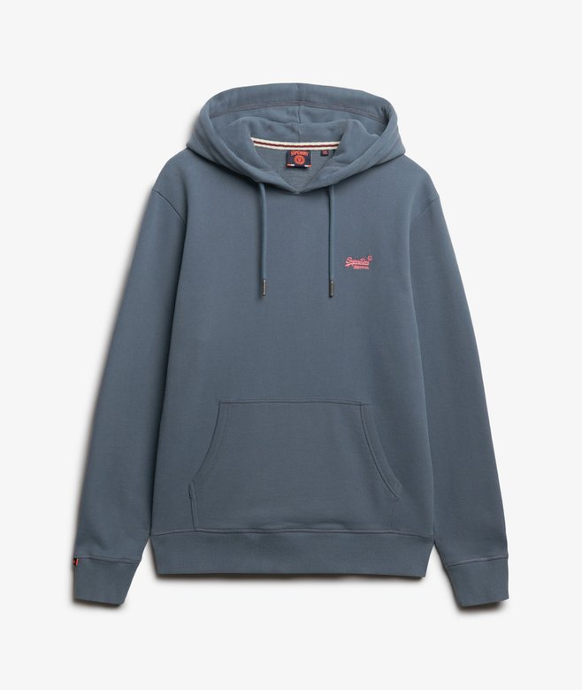 Superdry Essential Logo Hoodie Stormy Weather Blue