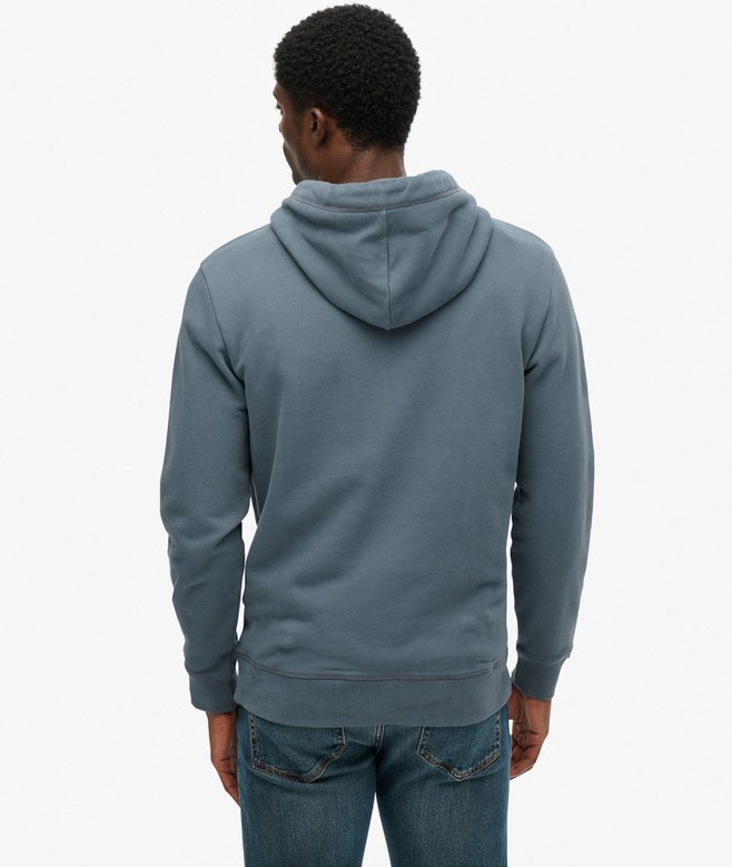 Superdry Essential Logo Hoodie Stormy Weather Blue