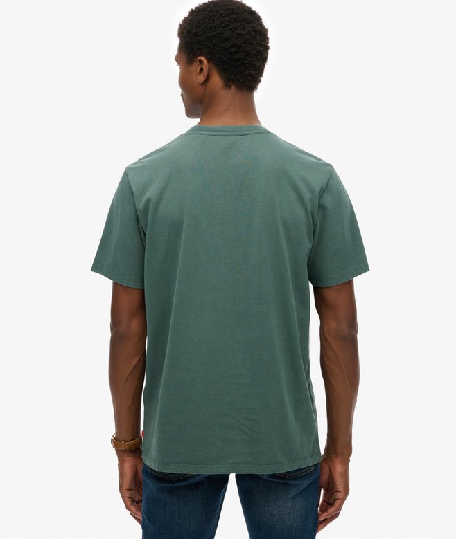 Superdry Micro Logo Tshirt Stormy Green
