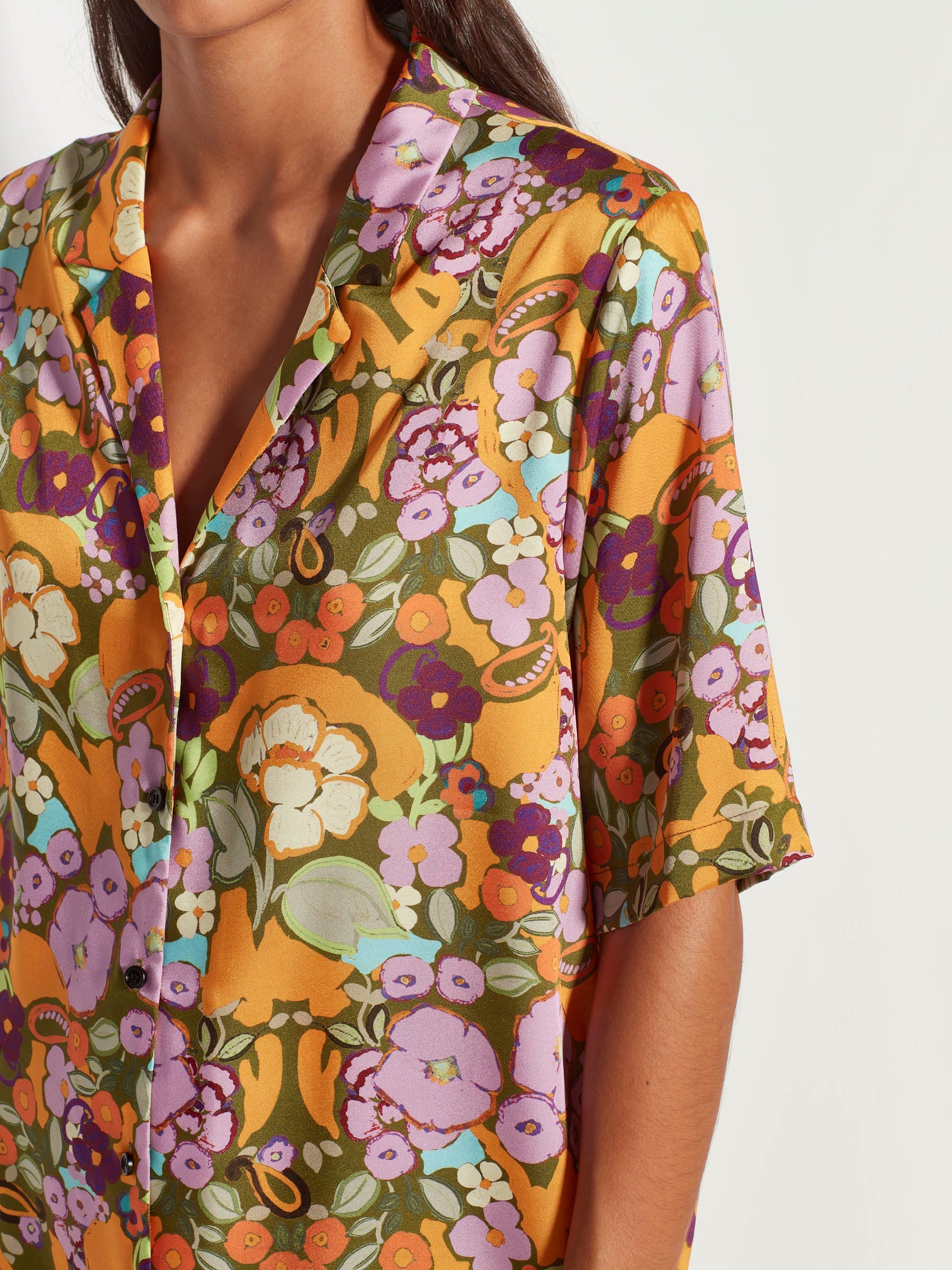 Juliette Hogan Des Shirt Tigerlily Twill Tropicana