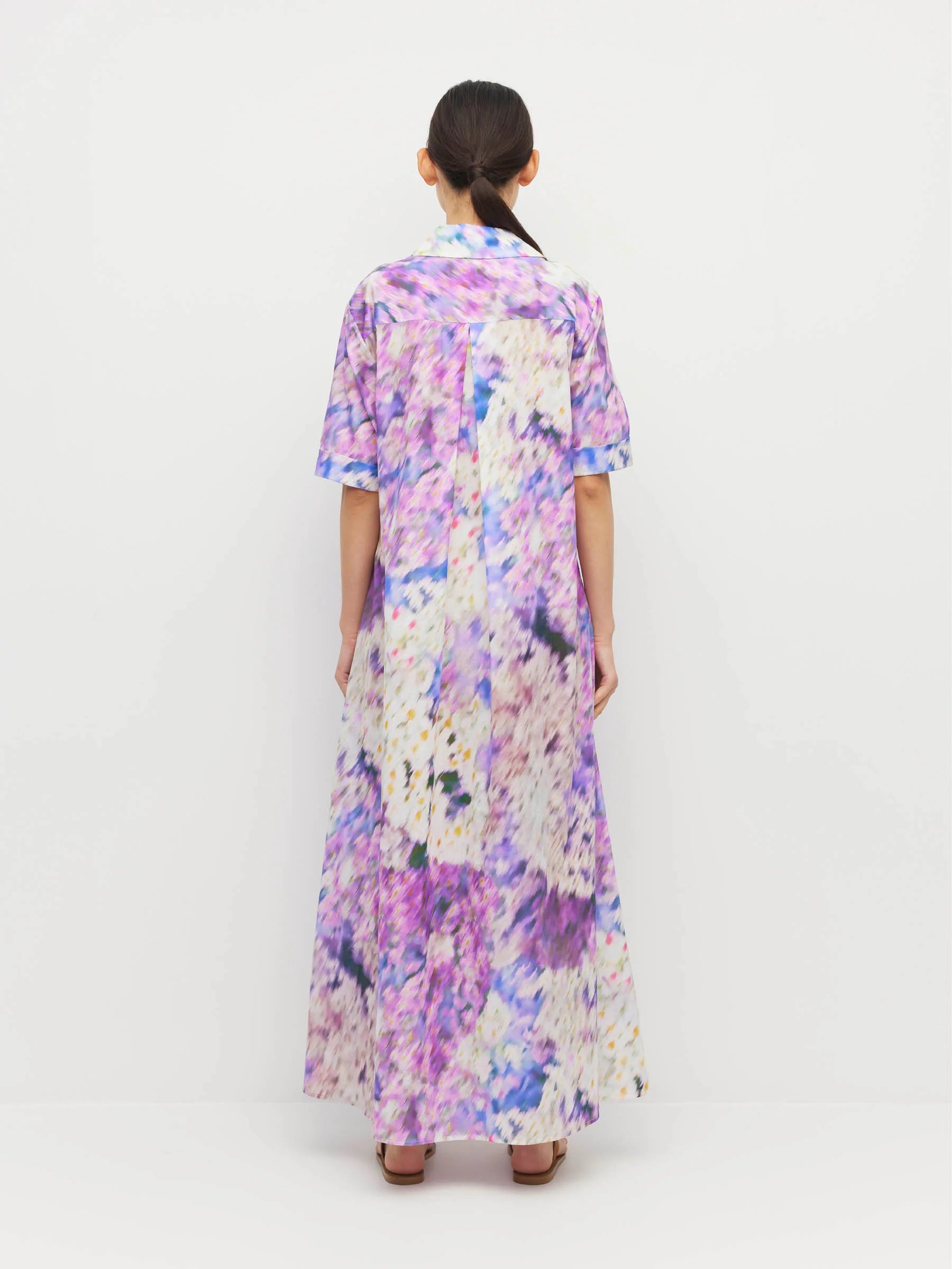 Juliette Hogan Isle Shirtdress (Lavender Mist Cotton) Aster