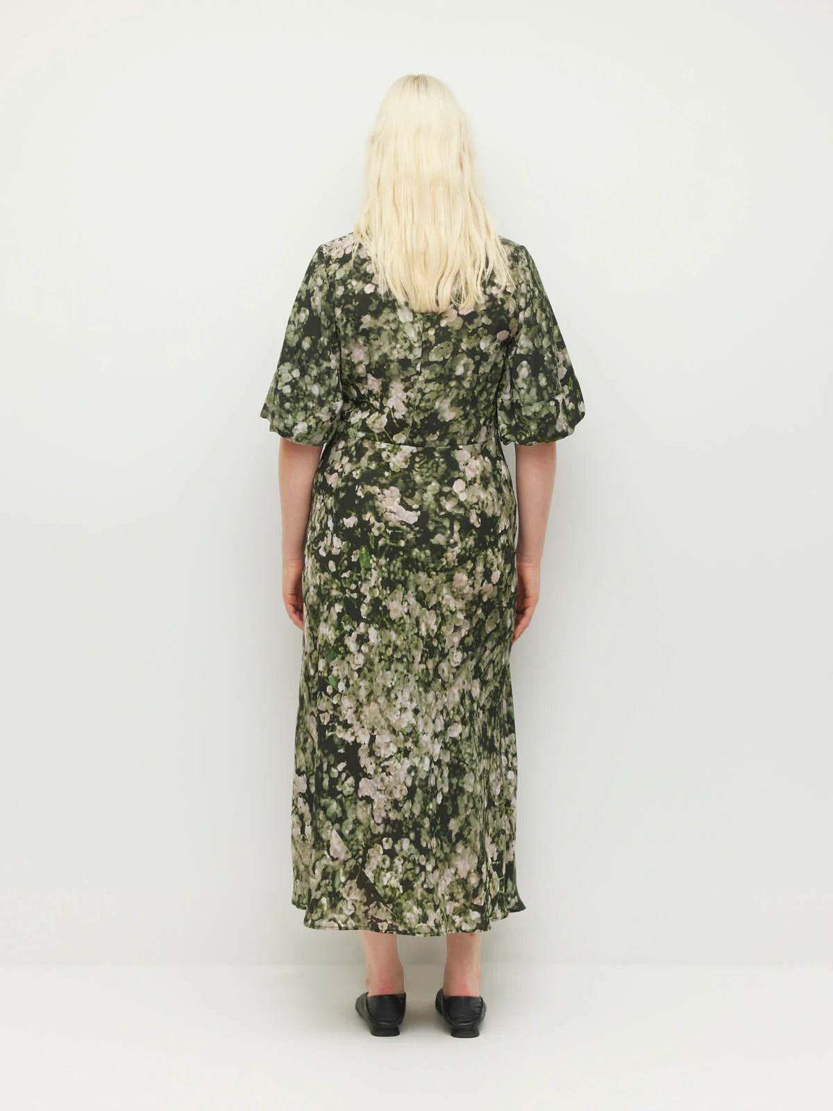 Juliette Hogan Arabella Dress (Gypsy Flora Crepe) Seagrass