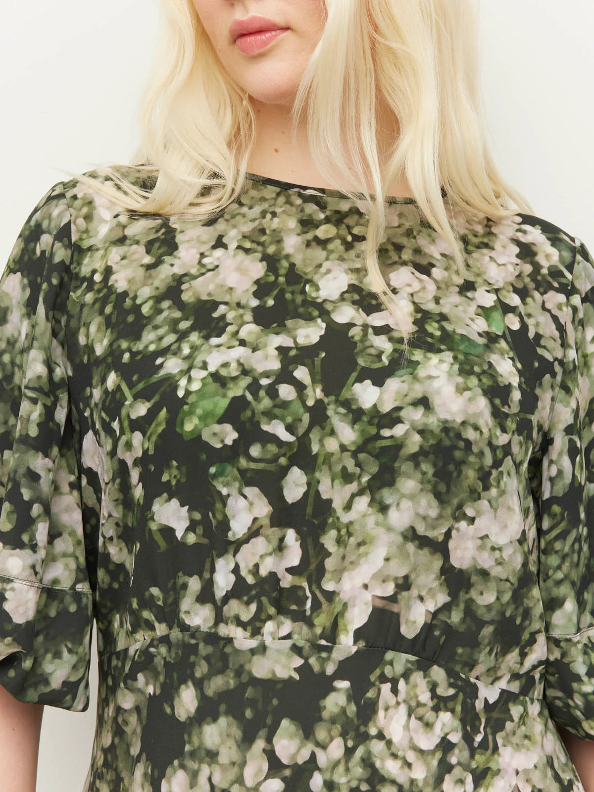 Juliette Hogan Arabella Dress (Gypsy Flora Crepe) Seagrass