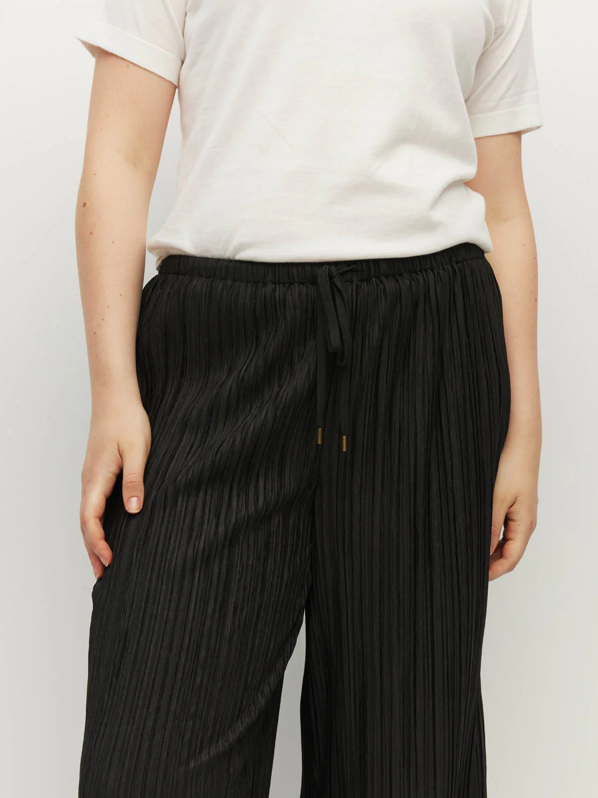 Juliette Hogan Pleat Pant Black Plisse