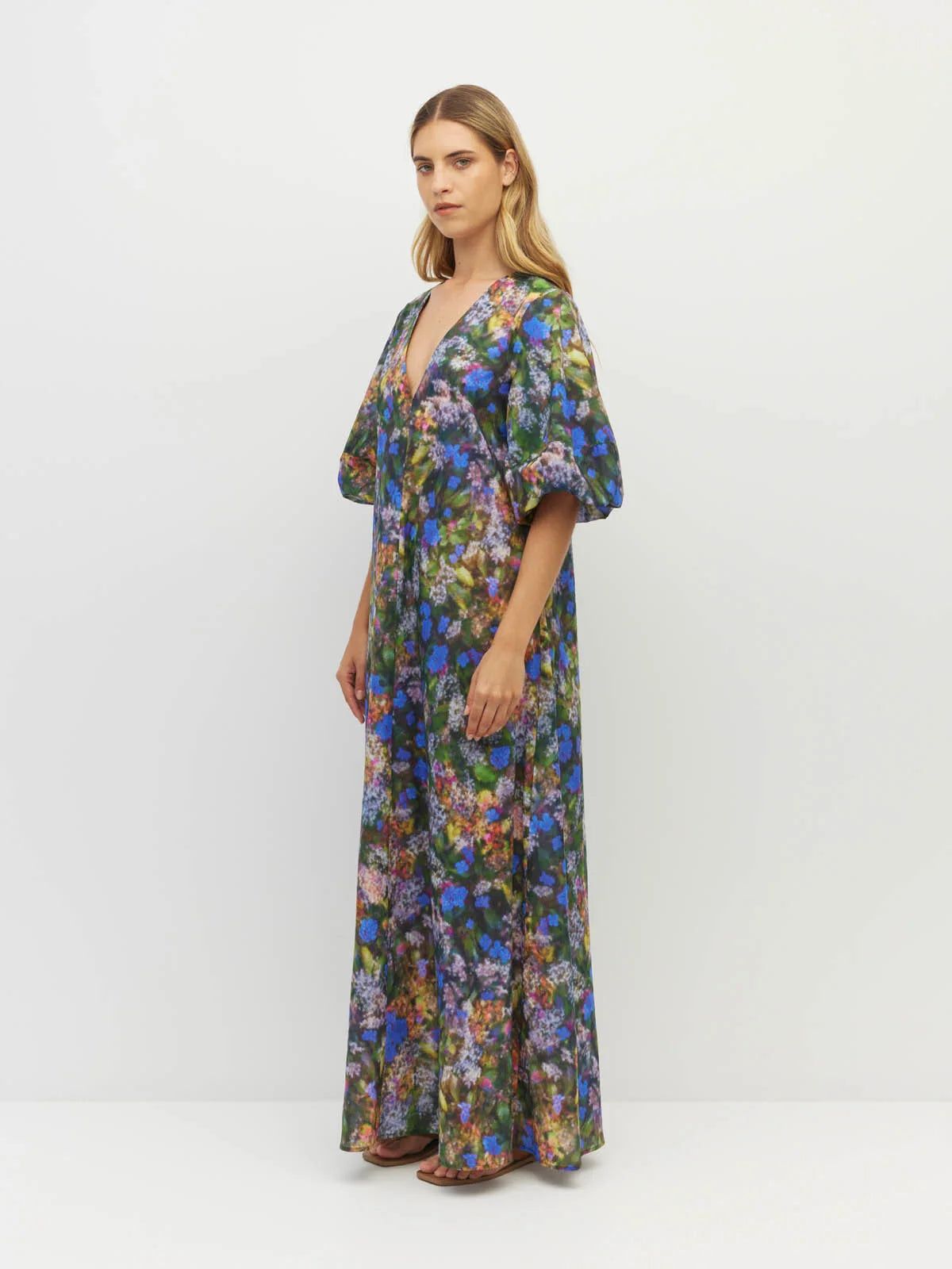 Juliette Hogan Piper Dress (Electric Meadow Cotton) Blue Light