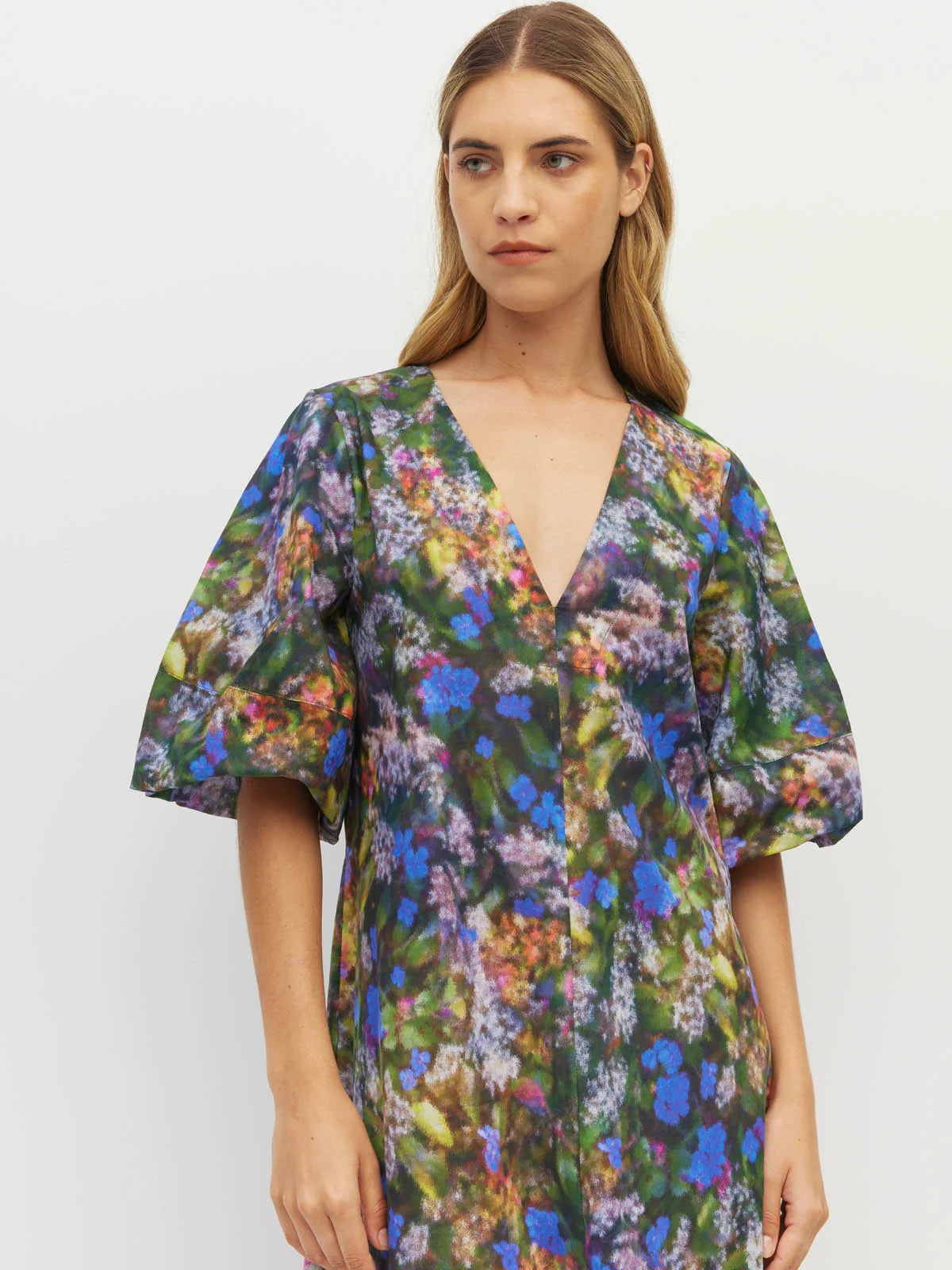 Juliette Hogan Piper Dress (Electric Meadow Cotton) Blue Light