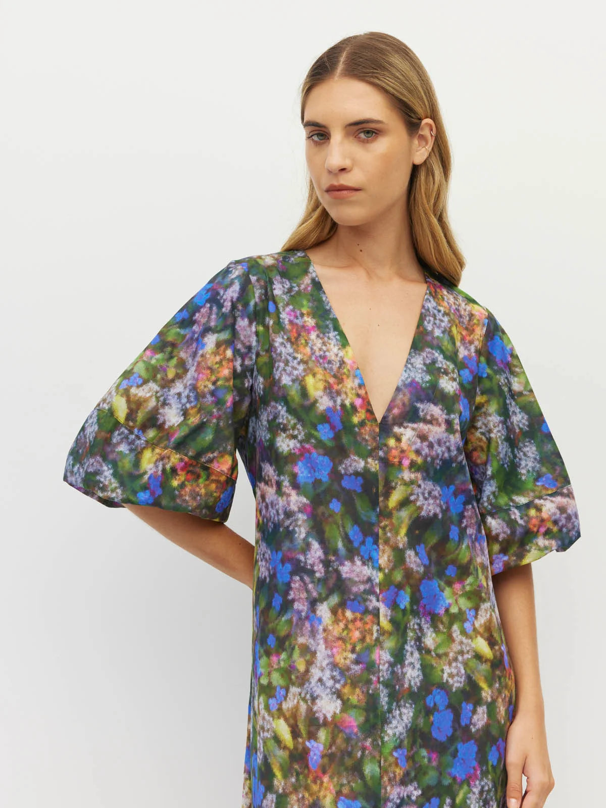 Juliette Hogan Piper Dress (Electric Meadow Cotton) Blue Light
