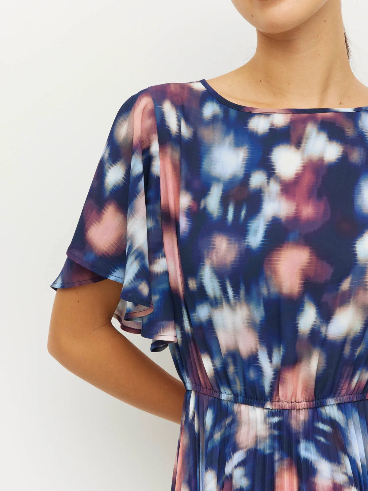 Juliette Hogan Marais Dress (Rosette Haze Crepe) Night Fall
